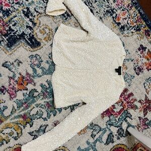 House of Harlow 1960 Cream Textured Blazer